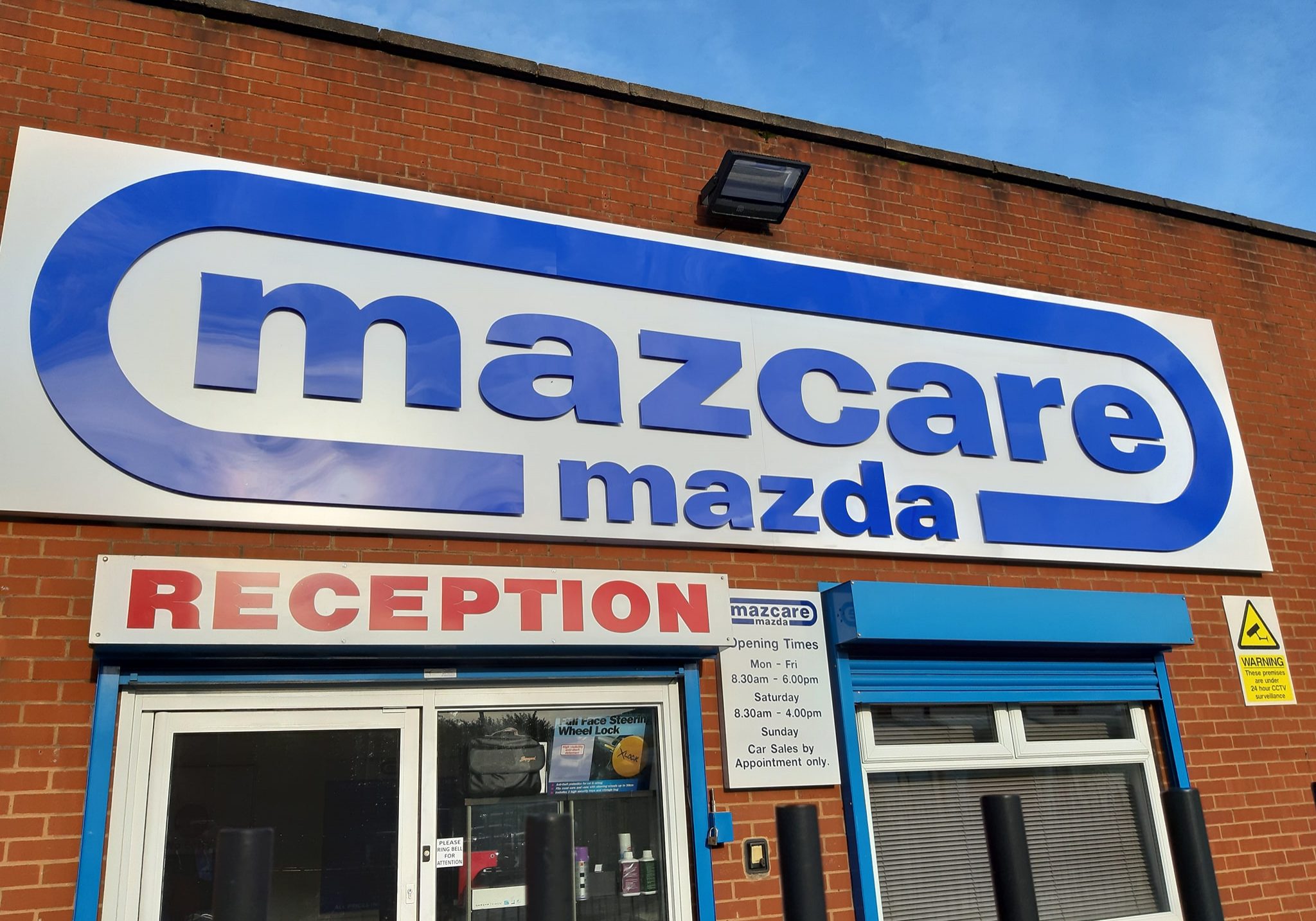 Mascare Mazda shop sign